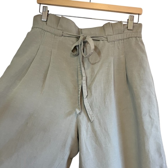 Club Monaco Anreannah Paperbag High Waist Crop Pants size 10 excellent condition - Picture 8 of 15